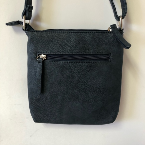 Mia & Luca Navy Crossbody Bag With Red Poppy Design - Picture 2 of 8